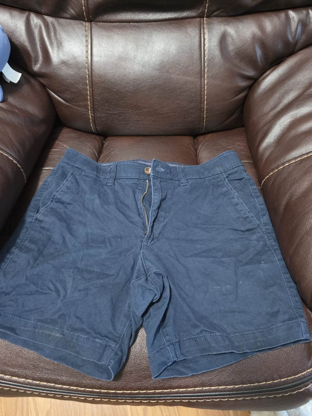 Sonoma Navy Flat-Front Cotton Shorts